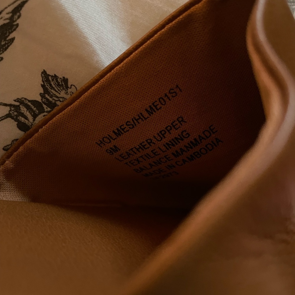 Woman’s Steve Madden cognac Leather Holmes slide sandals - Picture 4 of 4